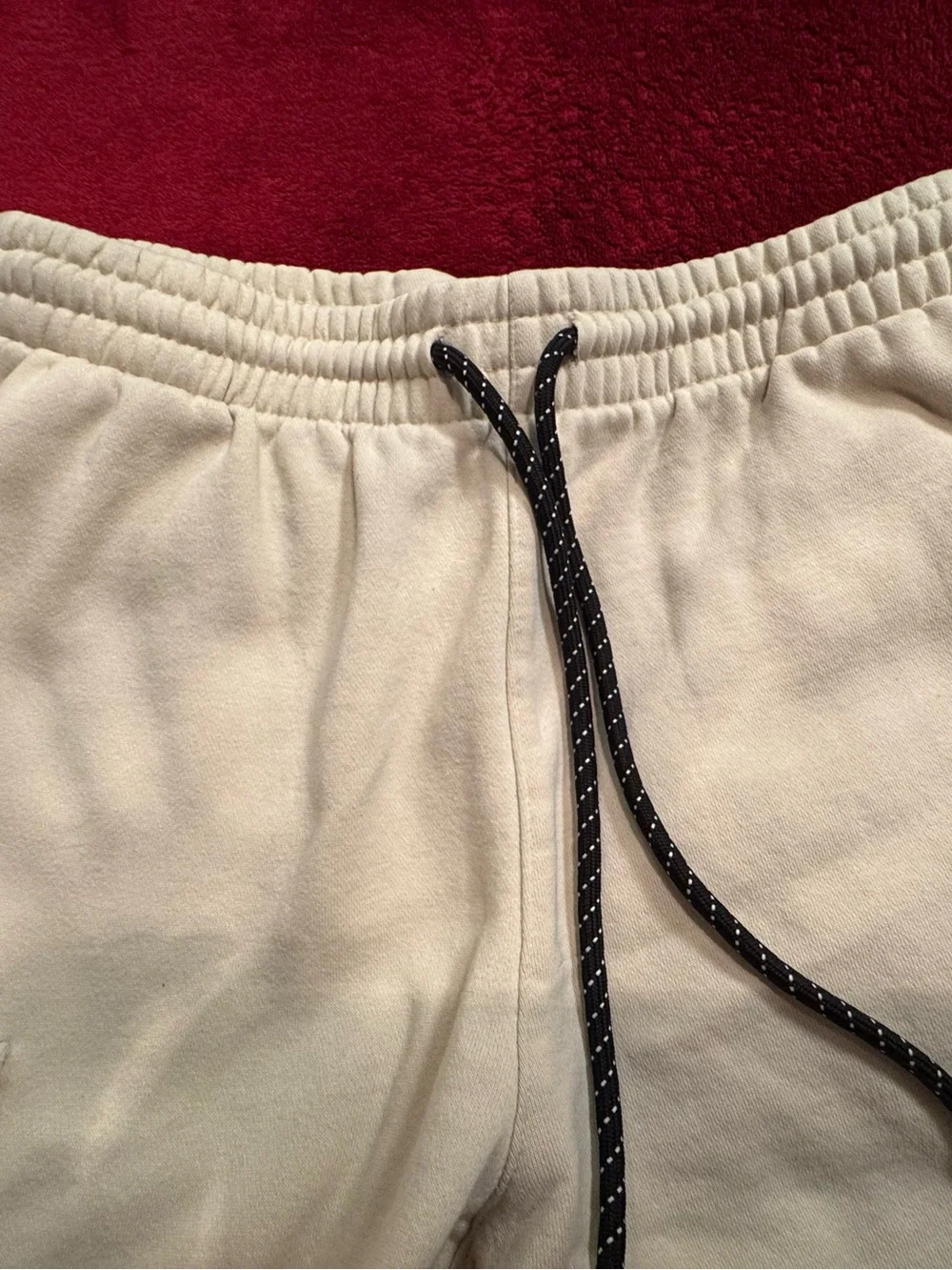 PacSun Kids Cream Cargo Joggers with Black Drawstring